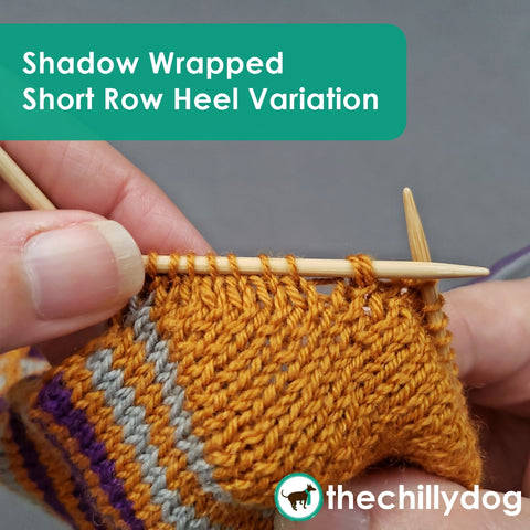 Cubicle Socks Trio Pattern:  Shadow Wrapped Short Row Heel Variation