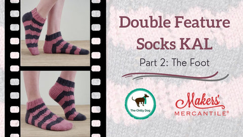 Two-at-a-time (2aat) sock knitting lesson on two needles: The Foot