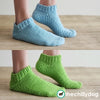 Best Worsted Socks: Top-Down (blue), Toe-Up (green)