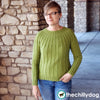 Cereus Sweater: gender neutral, top-down, seamless yoke, long sleeve, knit sweater pattern with a simple ribbed texture
