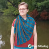 Duck Pond Shawl Knitting Pattern:asymmetric, triangular shawl featuring a duck print motif 