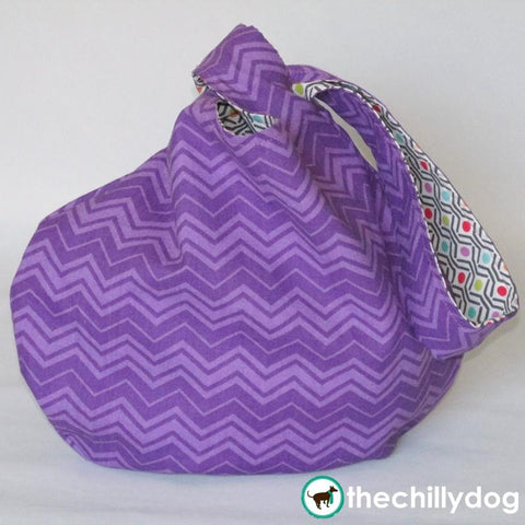 Easy to sew, reversible Japanese knot project bag pattern tutorial