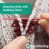 4th Ridge Pocket Scarf Knitting Pattern Tutorials - Seaming Knits with Mattress Stitch
