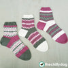 Resolutions Sock Trio - Three, mis-matched, color work socks, knitting pattern