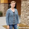 Slipstream Cardigan Pattern - Cabled knit cardigan pattern with HiKoo Sueño Worsted yarn