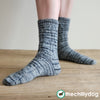 Spindler Socks Knitting Pattern PDF - Gender-neutral, cabled, toe-up sock pattern in 6 adult sizes
