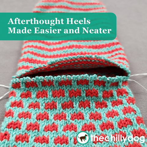 1 Sock, 2 Sock, Red Sock, Blue Sock Knitting Pattern PDF - Learn new skills while you knit: Afterthought Heels Made Easier and Neater
