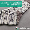 Free Climber Socks Video Tutorial: Learn how to knit a Fleegle, or flap-less gusset heel, from the toe up