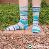 Line Drawing Socks Knitting Pattern PDF: learn to knit top down socks with an afterthought heel