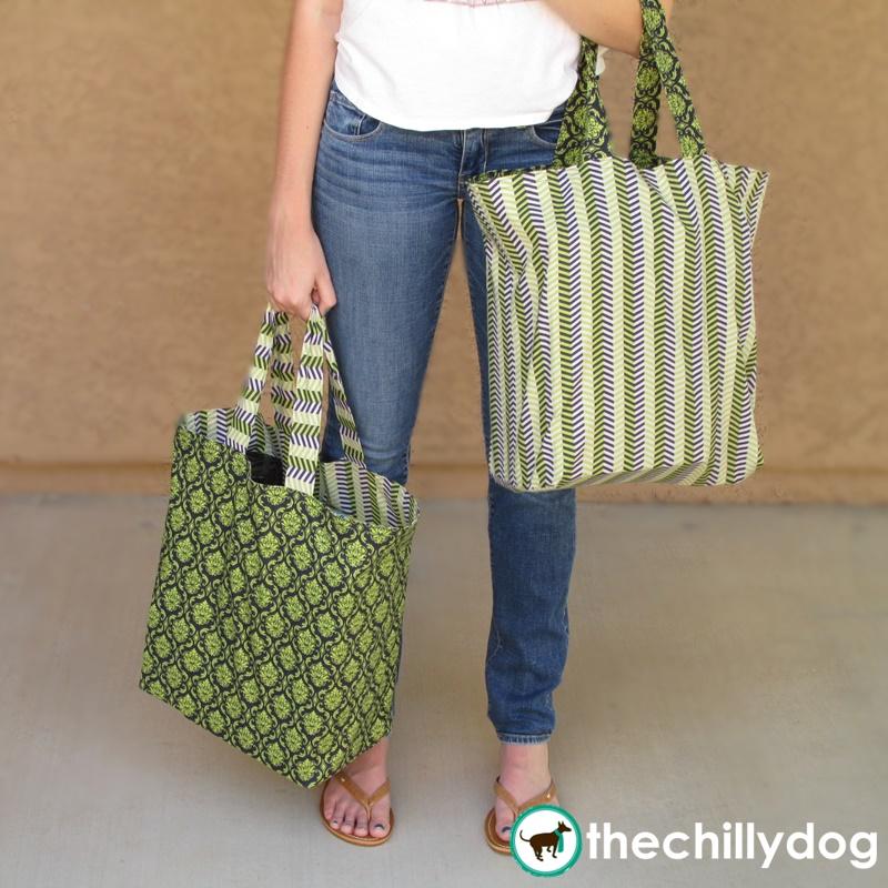 Large Reversible Shopping Bags: Sewing Pattern PDF– The Chilly Dog